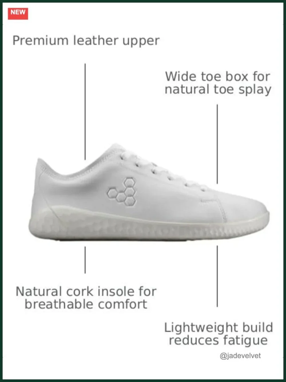 Vivobarefoot Geo Court IV Leather Barefoot Sneakers Wide Toe Box